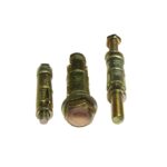 Sleeve Anchor Bolts. Through-fixing bolt that allows the hole in the substrate to be drilled through the pre-positioned fixture. APPLICATION AND USES Heavy Duty Anchorage. FEATURES AND BENEFITS Durable steel. Rust resistant. SPECIFICATIONS Product Type: Hardware Brand: Eureka Width: 6 mm Length: 55mm Material: Steel Finish: Yellow Passivated. WHAT YOU GET 25 x Eureka Expansion Projection Bolt HANDLING AND STORAGE Store in a clean and dry place. Keep out of reach of children and pets. LIMITATIONS Images are for illustrative purposes only. Actual products may look slightly different. Not suitable for use on safety equipment. For sale at FarmAbility South Africa